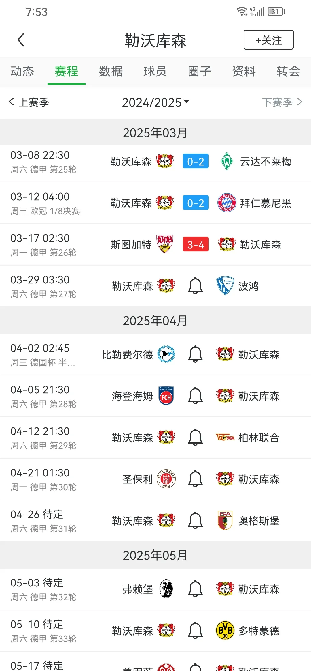 关于斯图加特连胜止步，积分榜有所下滑！的信息